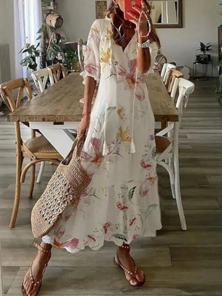 Poppy Boho Strandkleid mit V-Ausschnitt foto 6