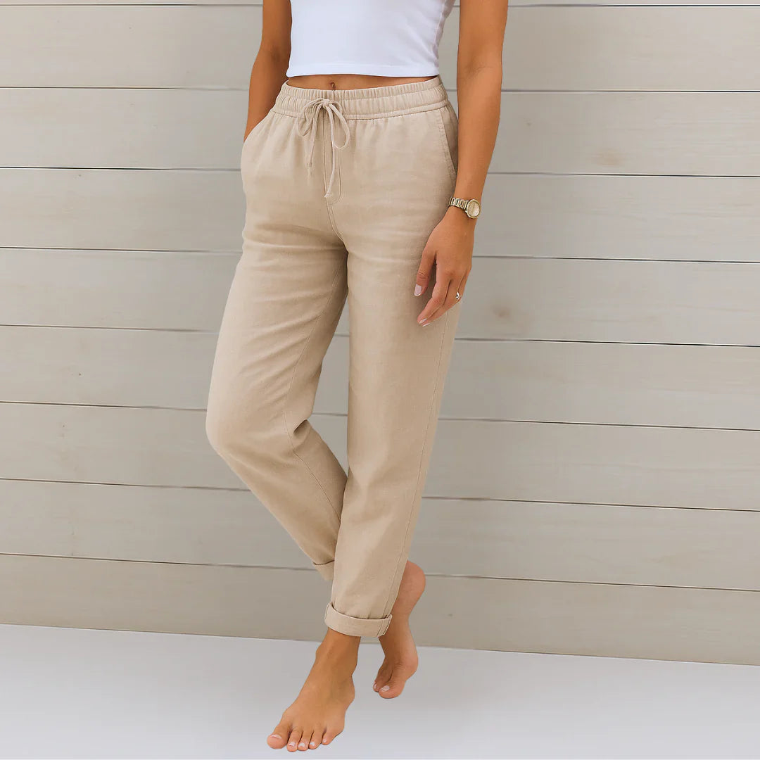 Ellaine Leinenhose mit angenehmem Stretch foto 1