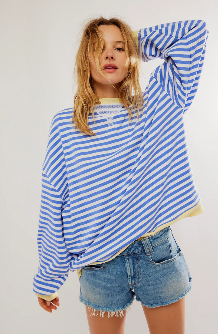 Aukje Gestreifter Pullover in Übergröße Foto 2
