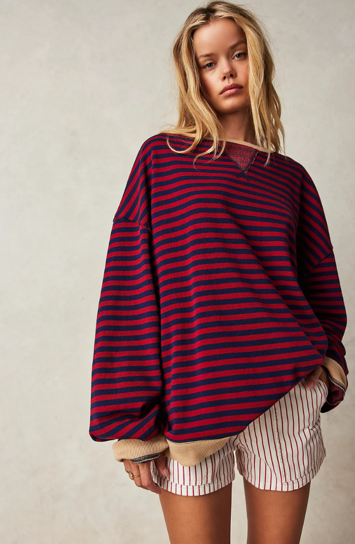 Aukje Gestreifter Pullover in Übergröße Foto 5