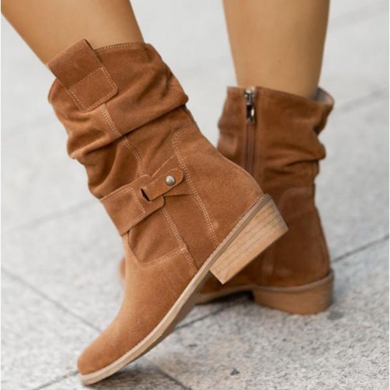 Bequeme Damen Herbststiefeletten gefüttert wasserdicht (9)