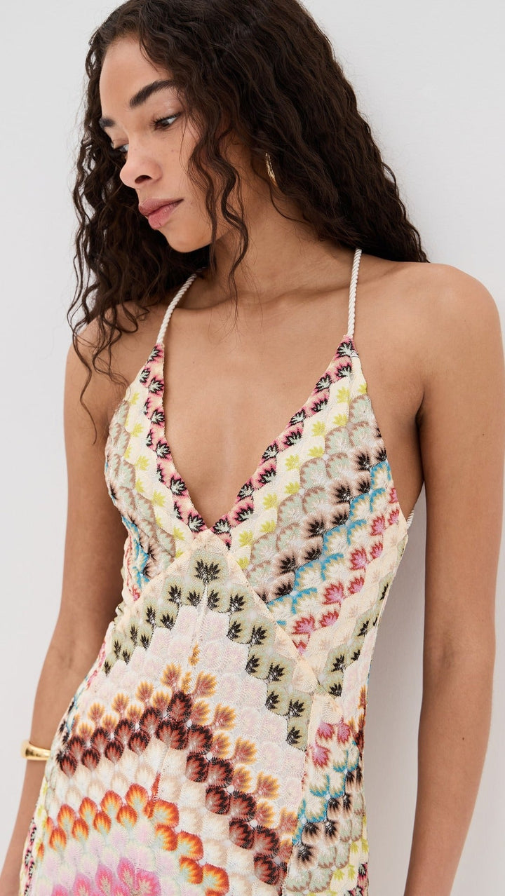 Damen Boho Häkel-Maxikleid für Hochzeitsgäste mit V-Ausschnitt (6)