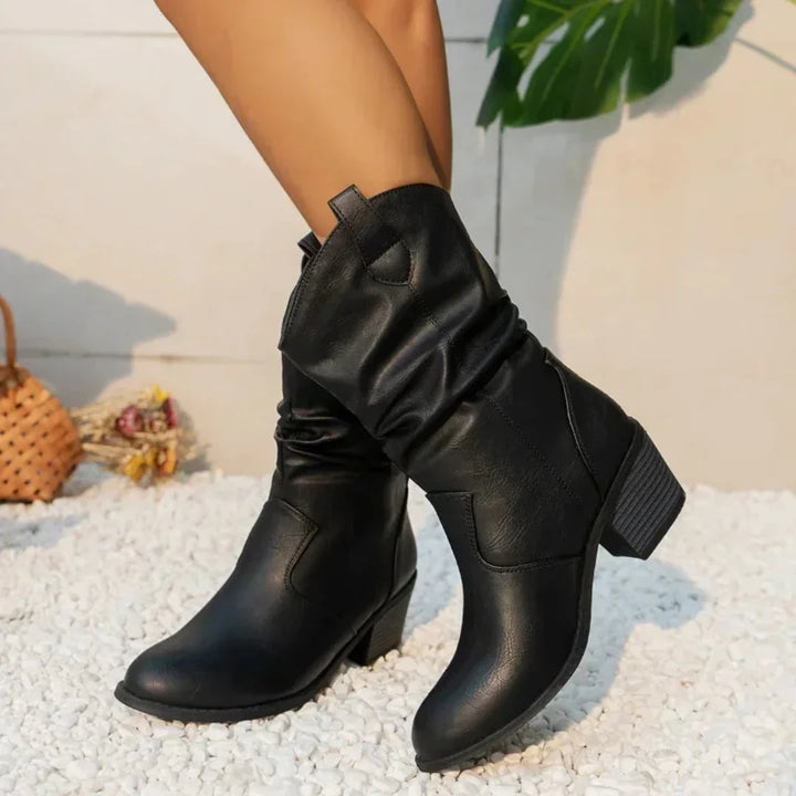 Damen Braune Stiefeletten im Western-Look (3)