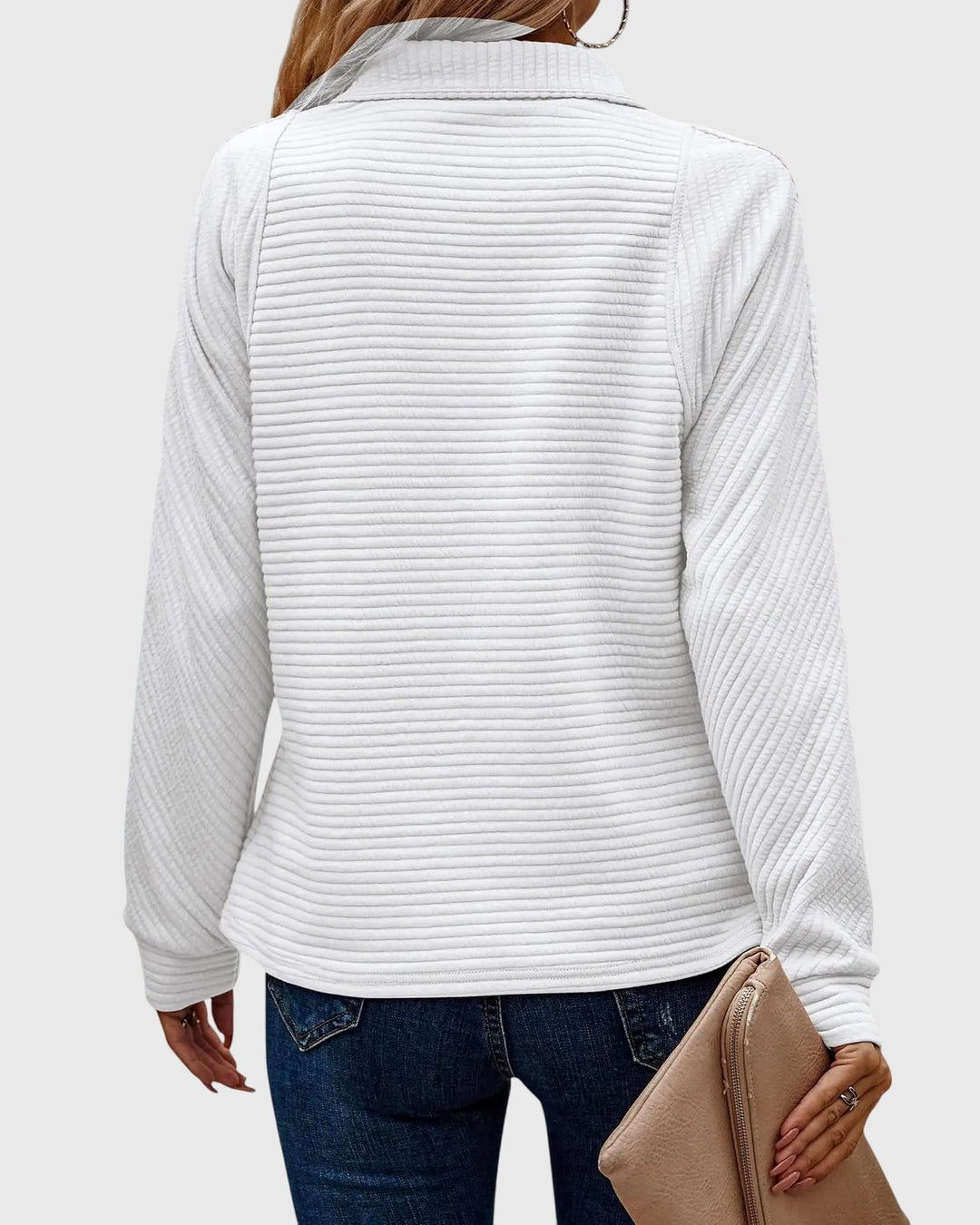 Damen Cardigan mit Reißverschluss elegant (10)