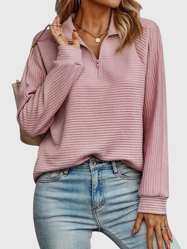 Damen Cardigan mit Reißverschluss elegant (2)