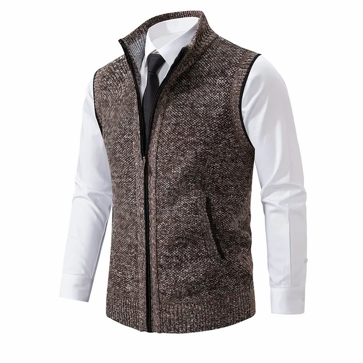 Damen Elegante Fleece-Weste für Herbst in Braun