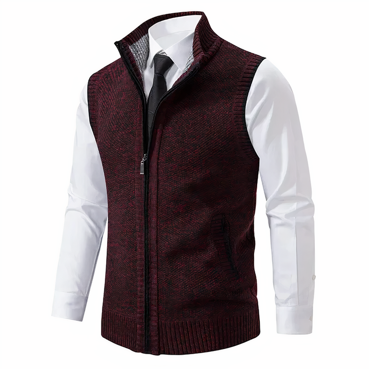 Damen Elegante Fleece-Weste für Herbst in Rot