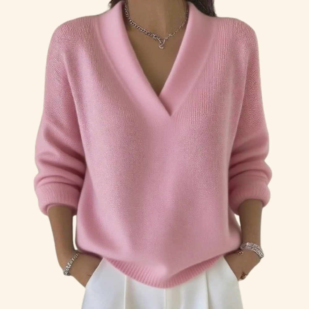 Damen elegante Strickjacke zum Alltag in Rosa