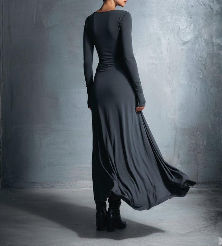 Damen Festliches Maxikleid im Wickelstil (8)