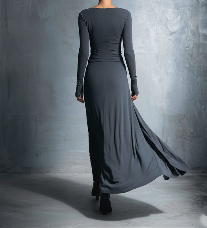 Damen Festliches Maxikleid im Wickelstil (9)