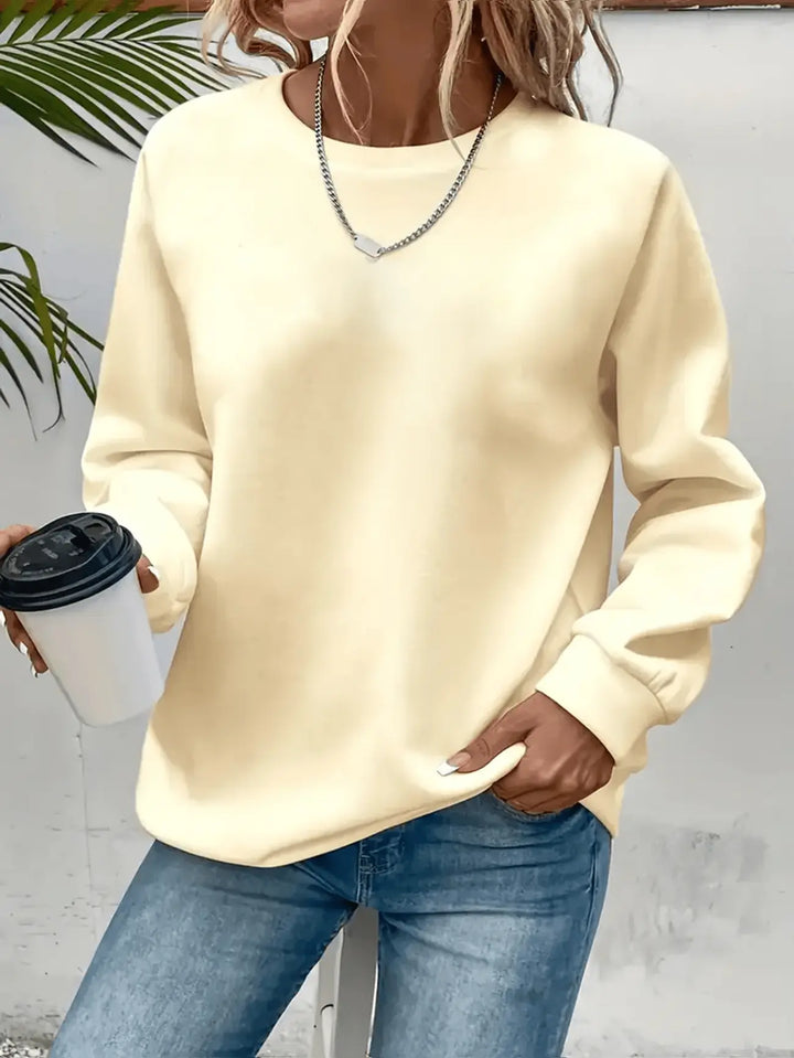 Damen Festliches Oberteil Sweatshirt Premium in Aprikose