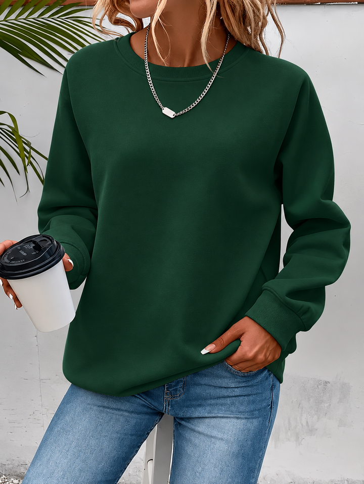 Damen Festliches Oberteil Sweatshirt Premium in Grün