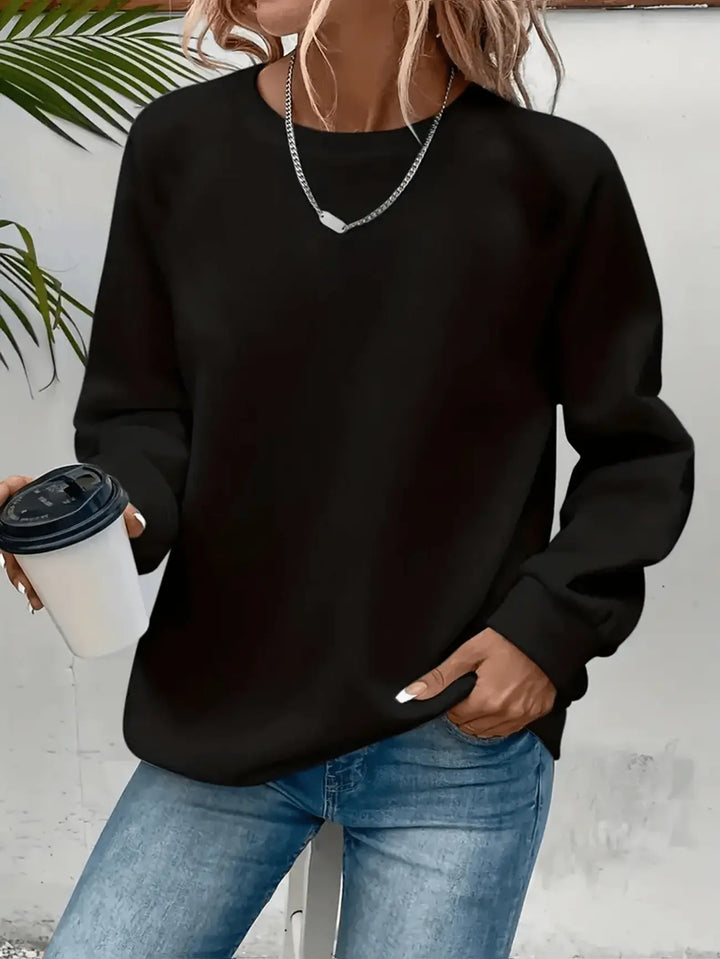 Damen Festliches Oberteil Sweatshirt Premium in Schwarz
