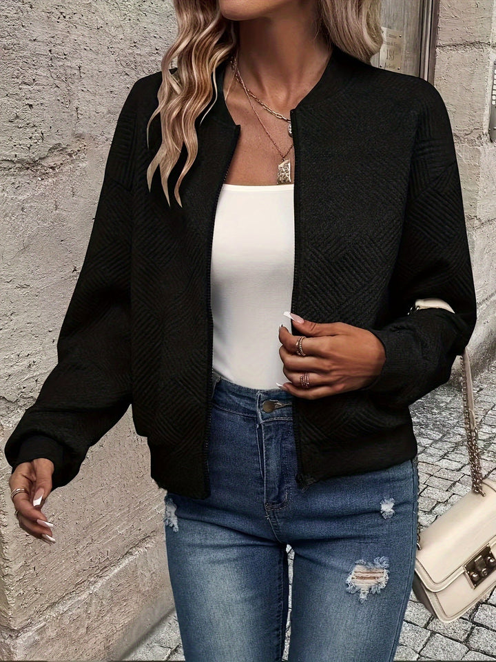 Damen Jacke im minimalistischen Design für Layering in Schwarz