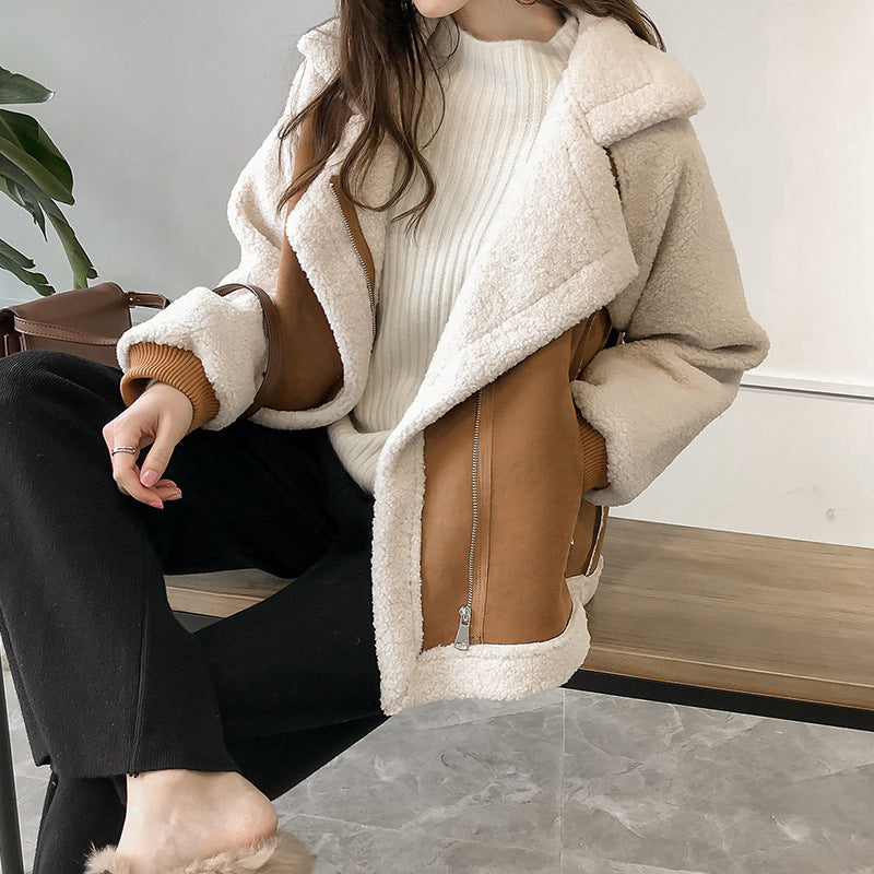 Damen Jacke mit Flausch-Kragen für Herbst (3)