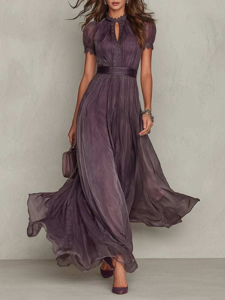 Elena Chiffon Strandkleid mit Schlüsselloch-Ausschnitt foto 1