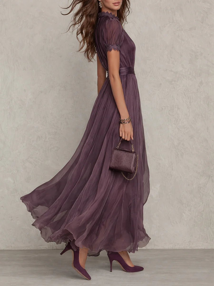 Elena Chiffon Strandkleid mit Schlüsselloch-Ausschnitt foto 2