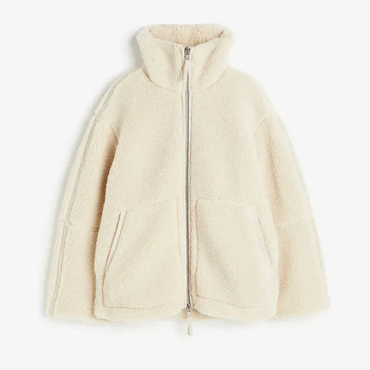 Damen Lässige Herbstjacke für den Alltag in Beige 2