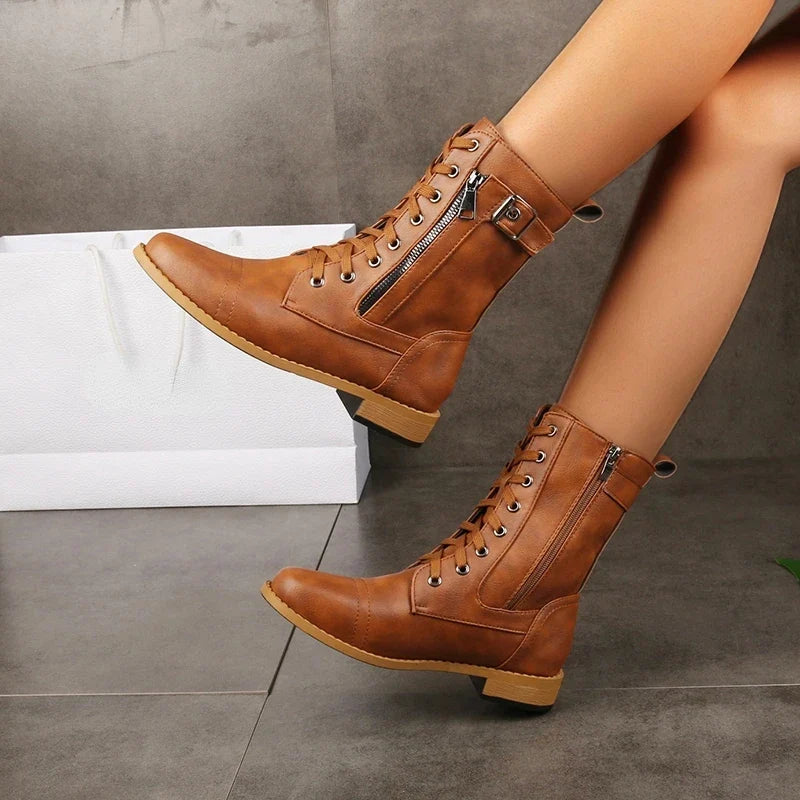 Damen Lederstiefeletten im vielseitigen Stil