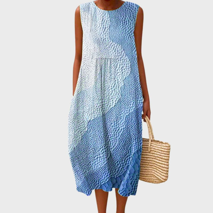 Marla Leinen Strandkleid im Midi Schnitt, ärmellos foto 3