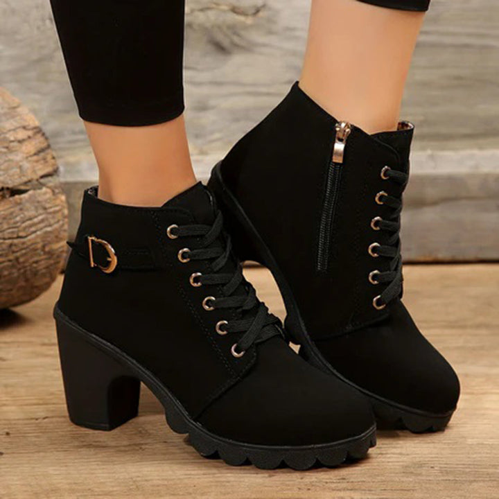 Damen Stiefel mit zeitloser Eleganz für Herbst in Schwarz 1