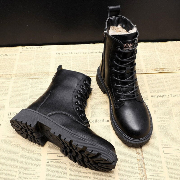 Damen Stiefeletten im Combat-Stil mit Reißverschluss (3)