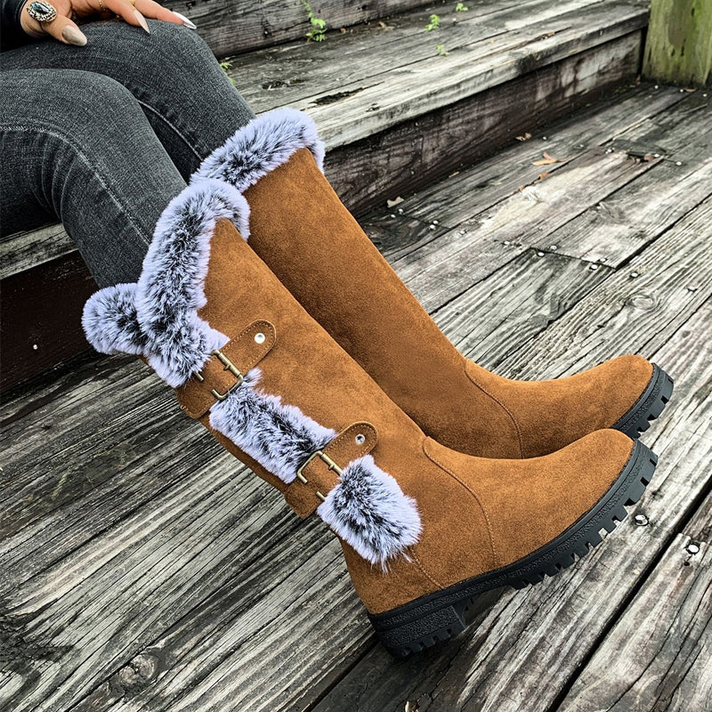 Damen Stiefeletten Plüsch-Gefüttert für Herbst