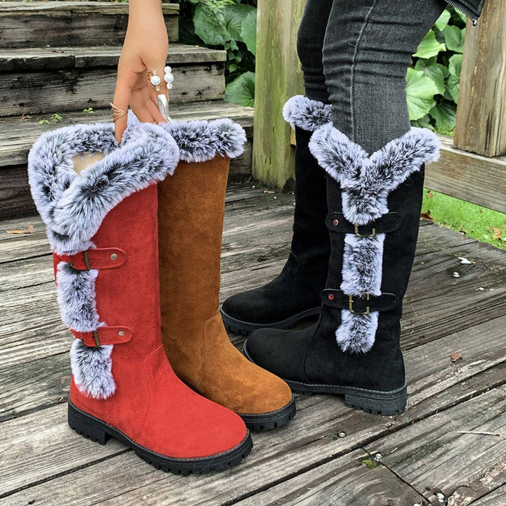 Damen Stiefeletten Plüsch-Gefüttert für Herbst (3)