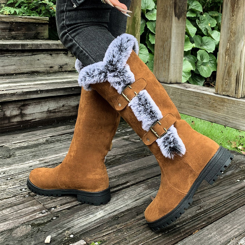 Damen Stiefeletten Plüsch-Gefüttert für Herbst (5)