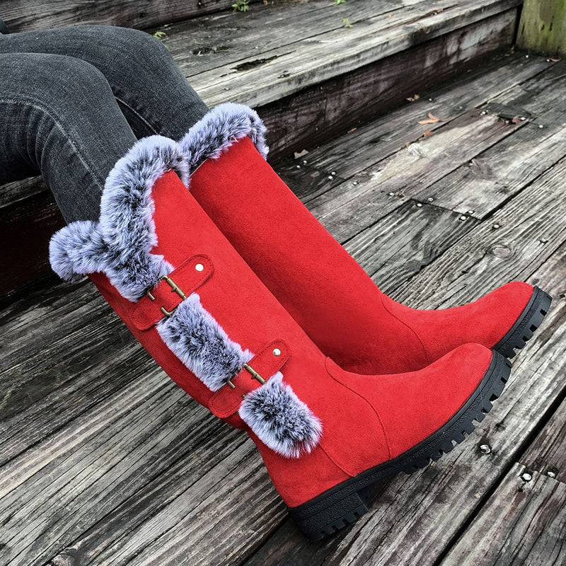Damen Stiefeletten Plüsch-Gefüttert für Herbst (7)