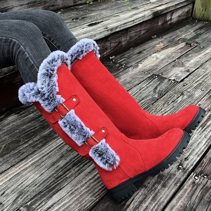 Damen Stiefeletten Plüsch-Gefüttert für Herbst (7)
