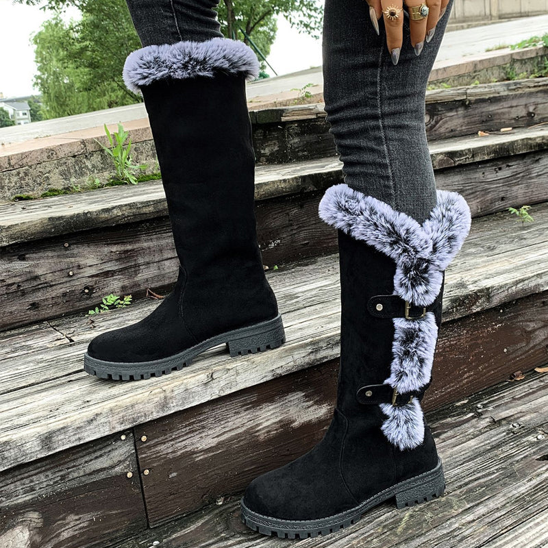 Damen Stiefeletten Plüsch-Gefüttert für Herbst (8)