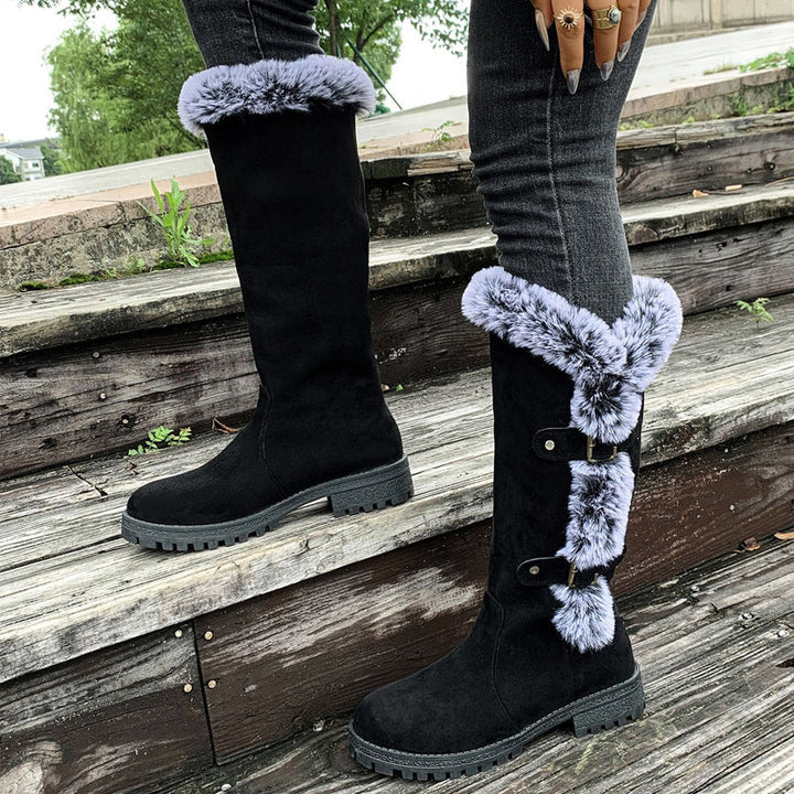 Damen Stiefeletten Plüsch-Gefüttert für Herbst (8)