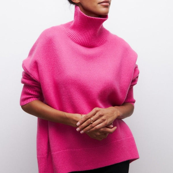 Damen Strickjacke aus Viskose für Herbst in Rosa (Fast Ausverkauft)