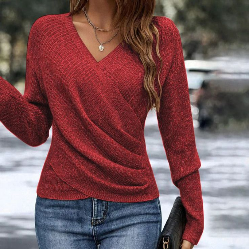 Damen Strickjacke elegant zum Schichten in Rot