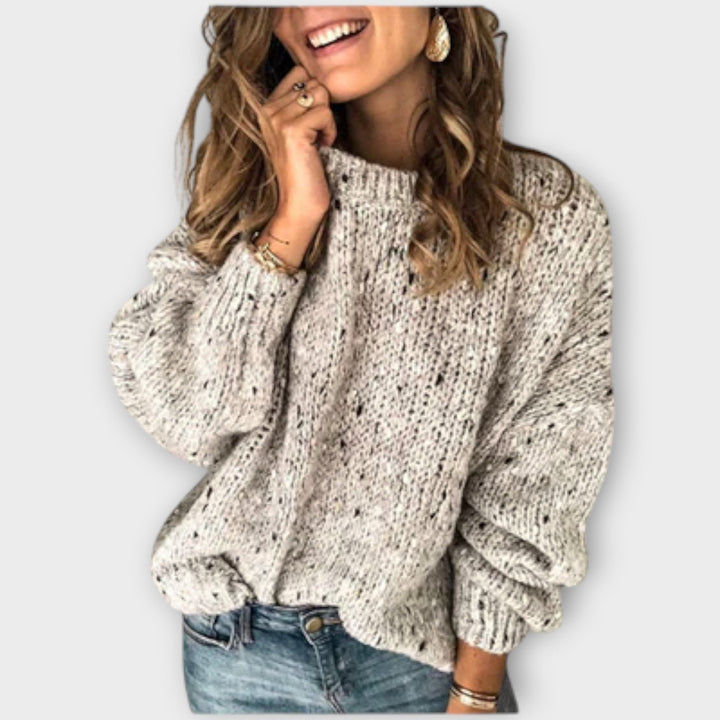 Damen Strickjacke im Vintage-Stil für Herbst in Beige
