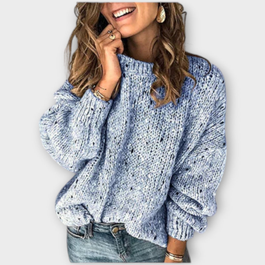 Damen Strickjacke im Vintage-Stil für Herbst in Blau