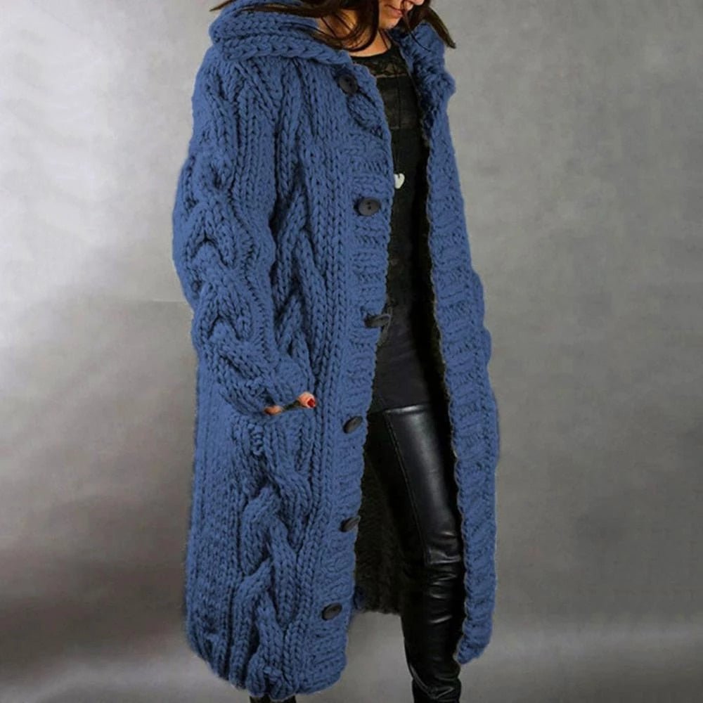 Damen Strickjacke kuschelig für den Herbst in Blau