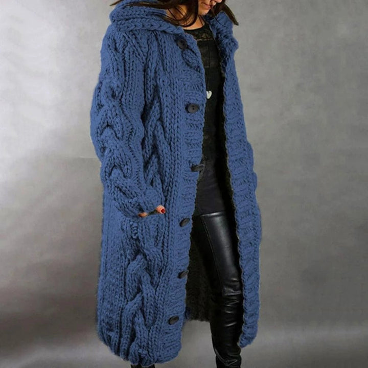 Damen Strickjacke kuschelig für den Herbst in Blau