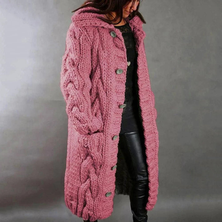 Damen Strickjacke kuschelig für den Herbst in Rosa