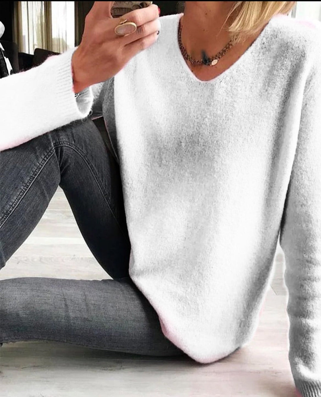 Damen Strickjacke lang aus Baumwolle (10)
