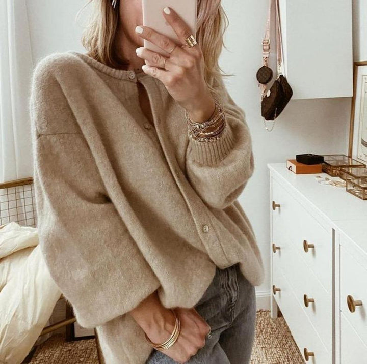 Damen Strickjacke Oversized im Flausch-Stil (2)