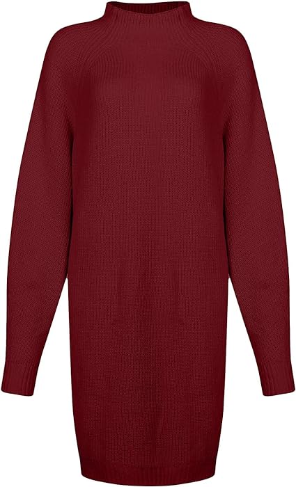Damen Strickminikleid elegant für den Herbst (14)