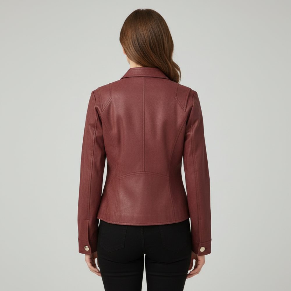 Damen Taillierte Herbstjacke im eleganten Stil (2)