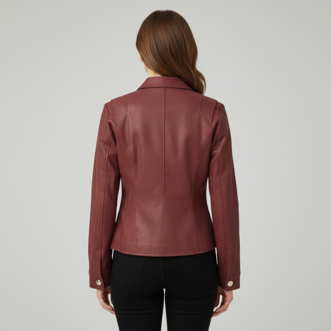 Damen Taillierte Herbstjacke im eleganten Stil (2)