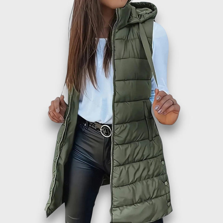 Damen Teddy Jacke mit Kapuze für Herbst in Armeegrün