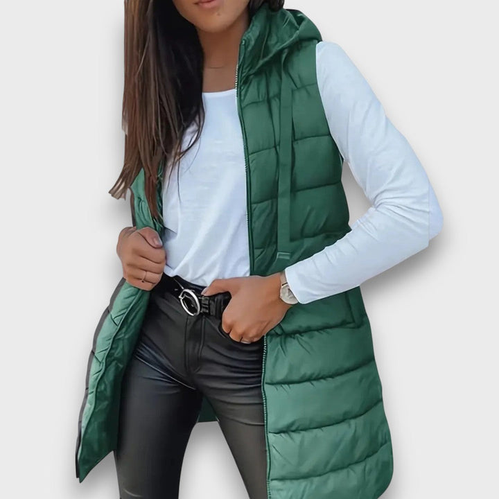 Damen Teddy Jacke mit Kapuze für Herbst in Grün
