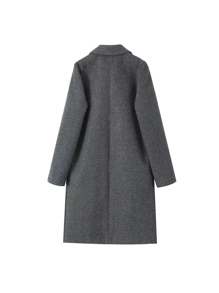 Damen Wintermantel aus Wollmisch im klassischen Schnitt (7)