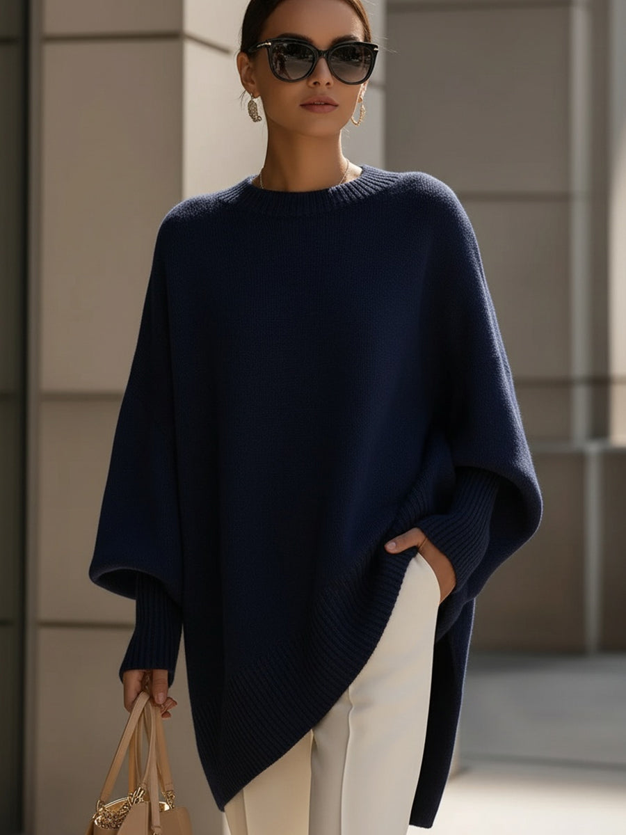 Damen Wollstrickjacke Modern für Herbst in Marineblau 1
