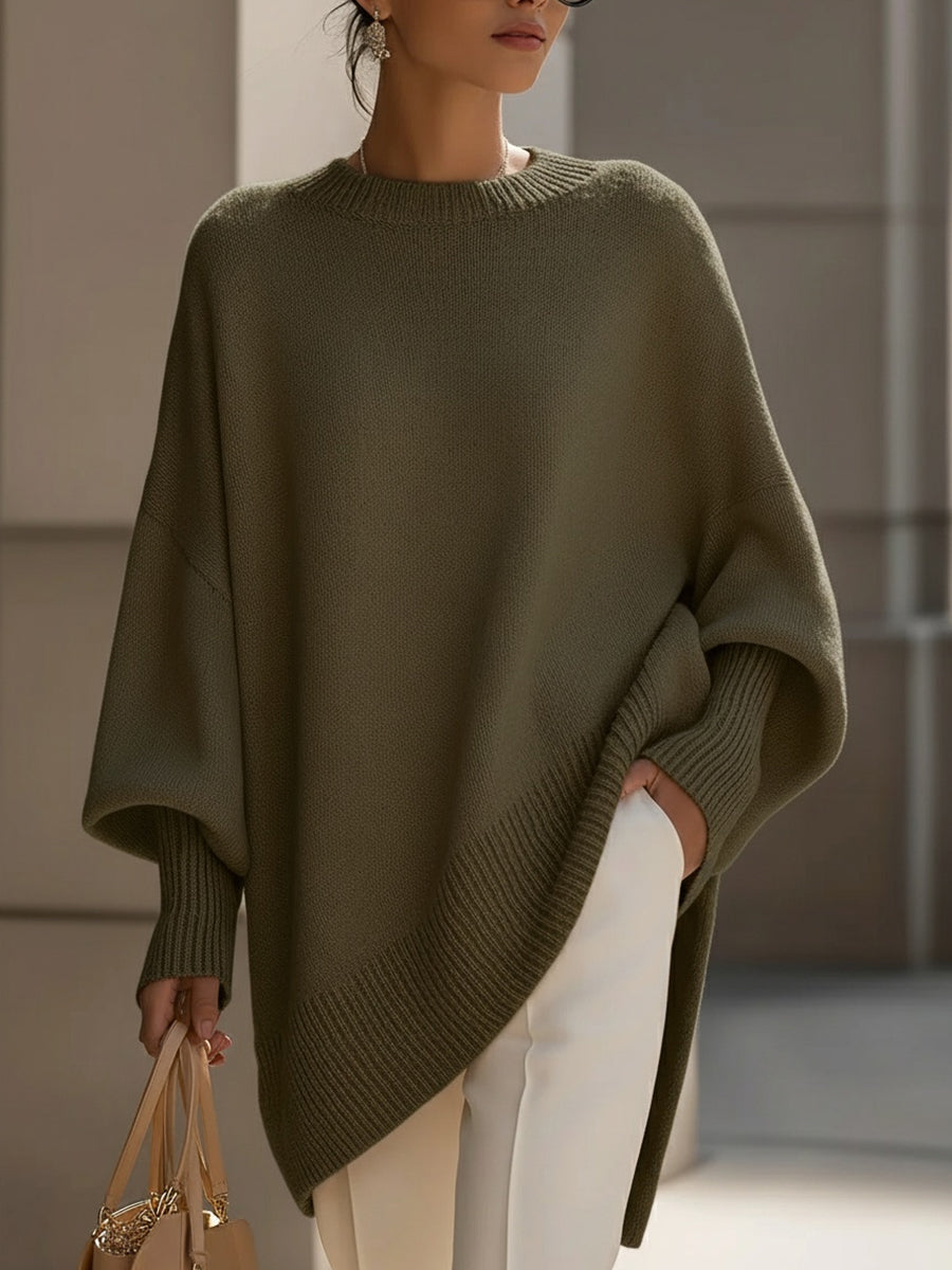 Damen Wollstrickjacke Modern für Herbst in Olivgrün
